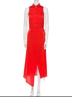 Marissa Webb orange Sleeveless Asymmetrical Wrap Dress